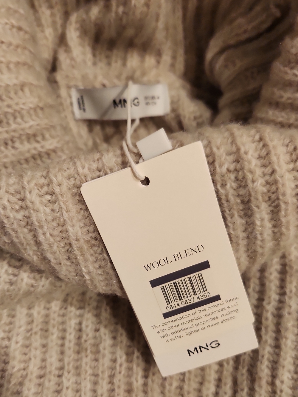 MANGO Wool Blend Sweater Dress NWT